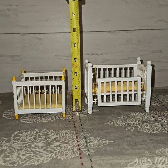 VintageMinature Dollhouse Nursery Bedroom Furniture Baby Doll Toys